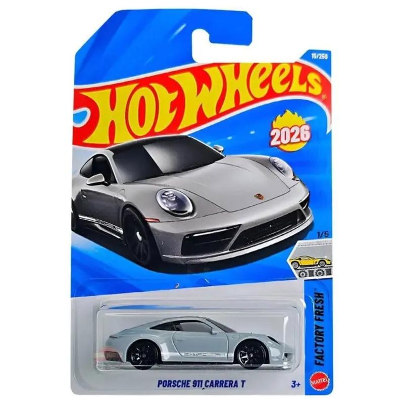 Carrinho Hot Wheels Porsche 911 Carrera T Cinza Claro JJH33